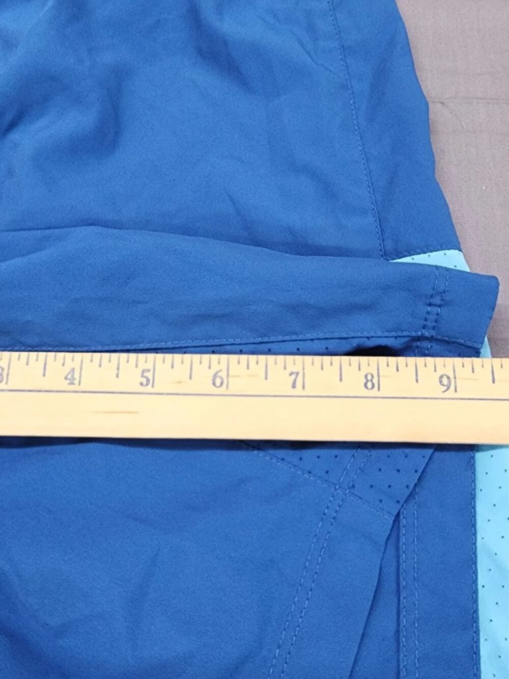 Nike Dri-Fit Athletic Shorts Men's XL Blue Mesh Pockets 9 Inseam Drawstring - Picture 9 of 11